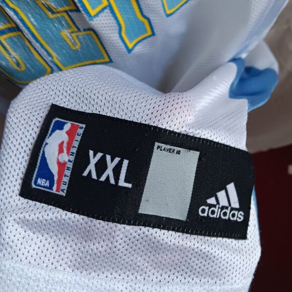 Carmelo Anthony Denver Nuggets #15 Jersey XXL Adidas Authentic NBA White Vtg - Picture 4 of 7